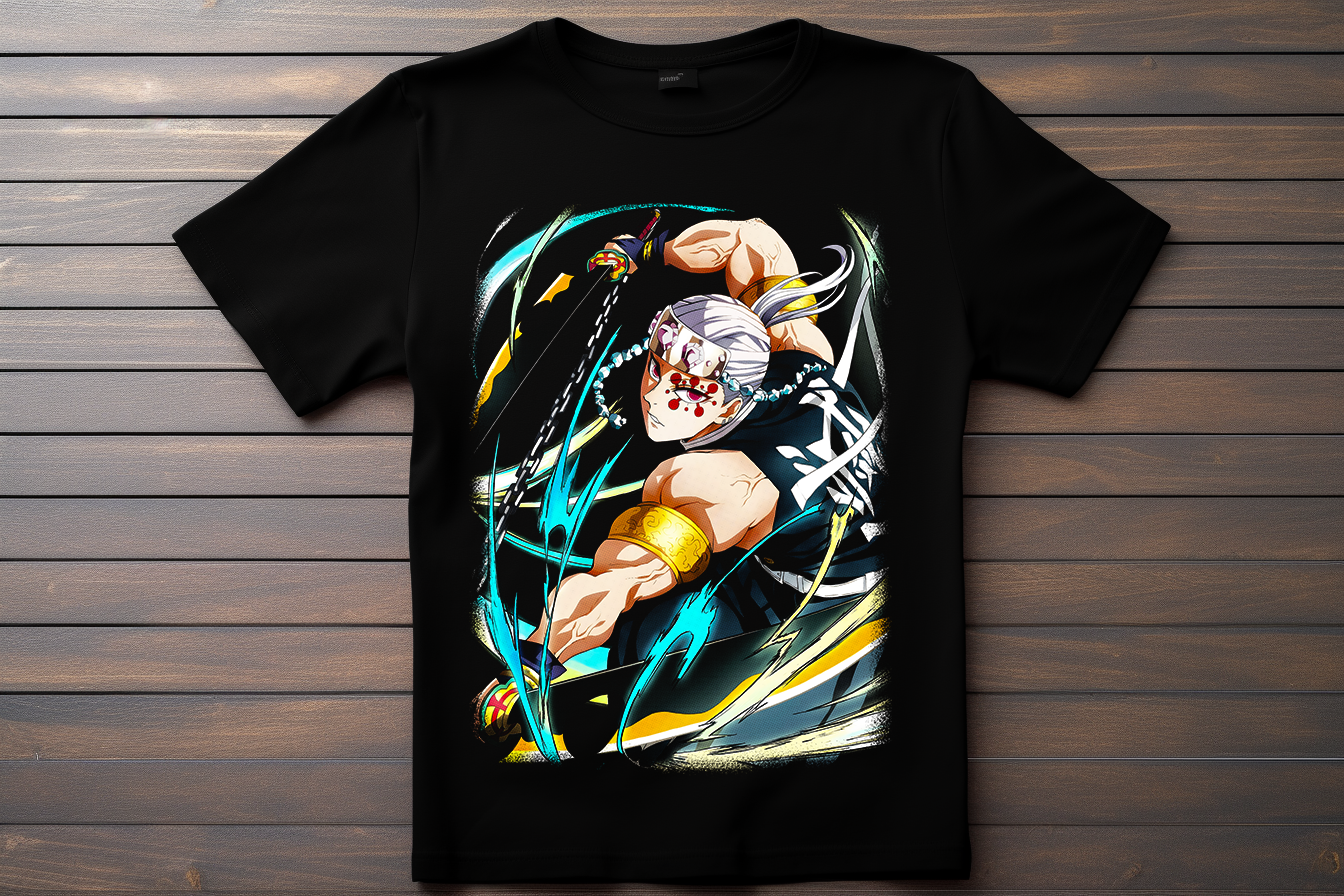 T-shirt Demon Slayer -Uzui Tengen Kitsune Print Studio