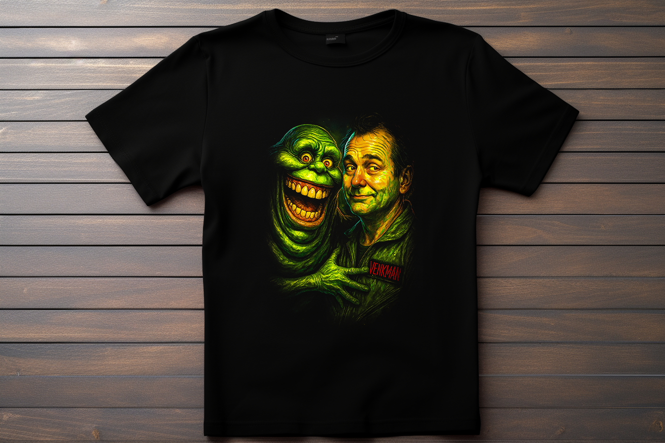 T-shirt SOS Fantome - Slimer et Venkman Kitsune Print Studio