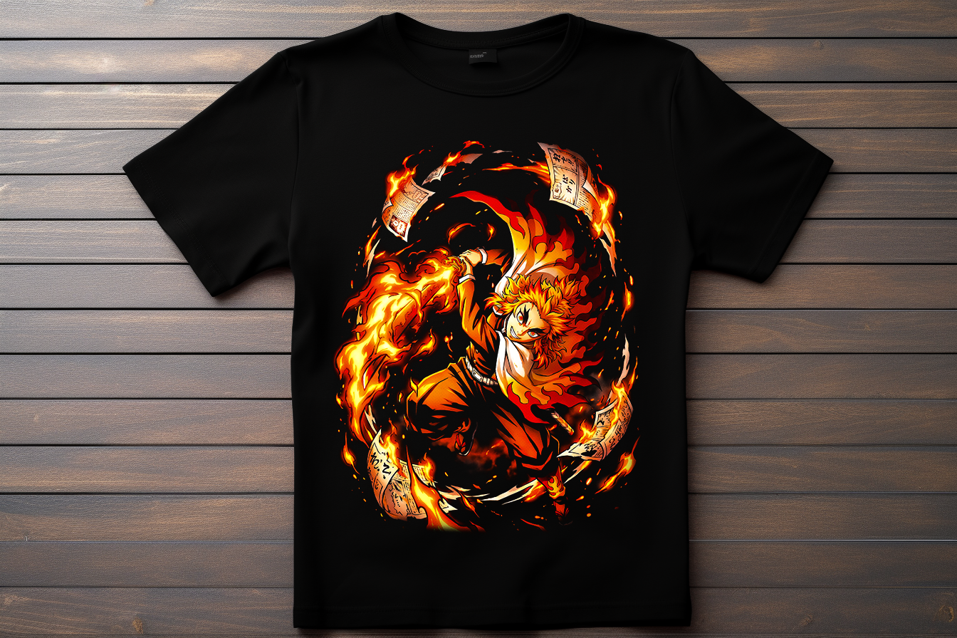 T-shirt Demon Slayer - Rengoku kyojuro Kitsune Print Studio