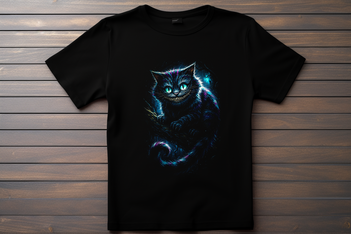 T-shirt Alice Au Pays Des Merveilles - Cheshire Kitsune Print Studio