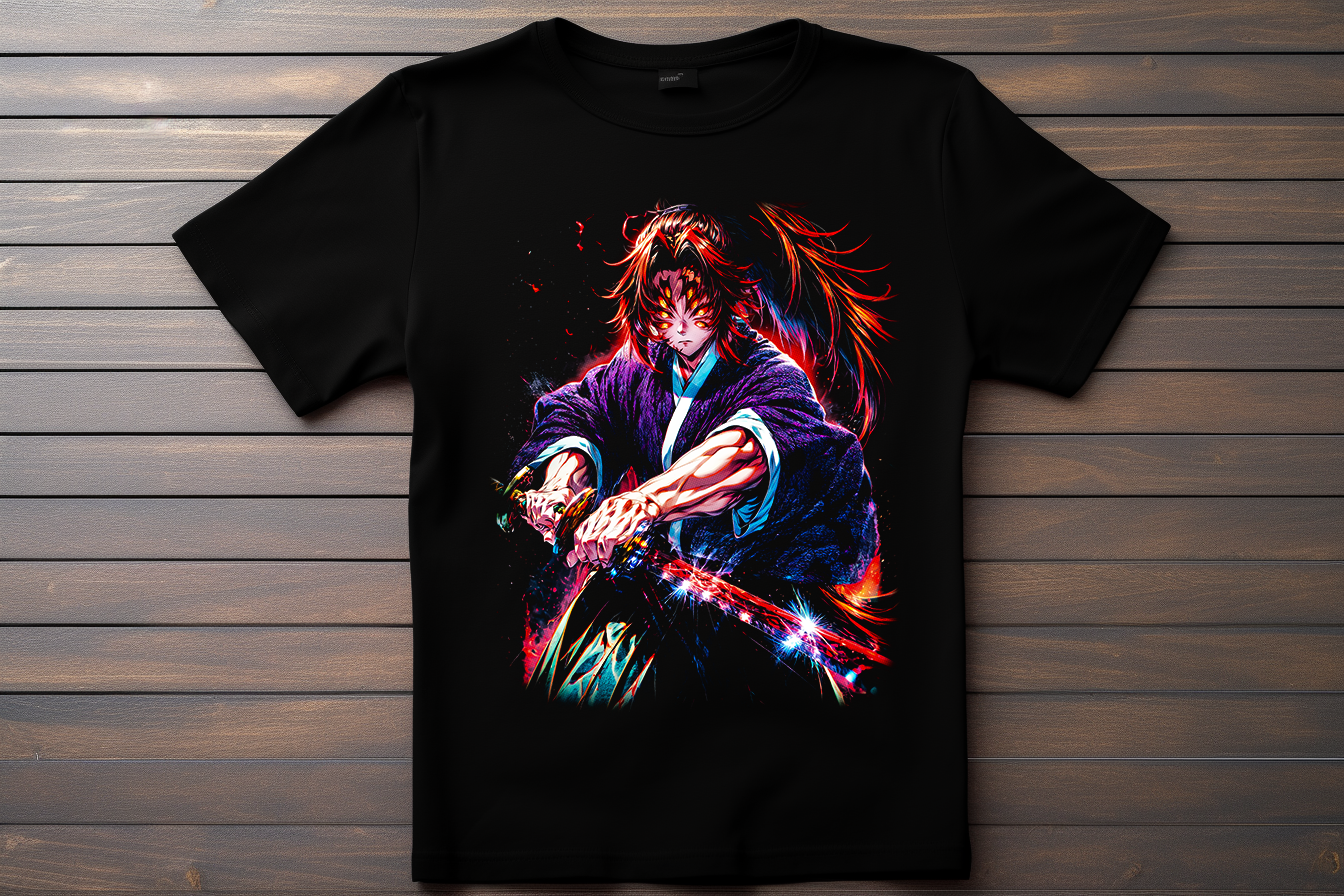T-shirt Demon Slayer - Kokushibo Kitsune Print Studio
