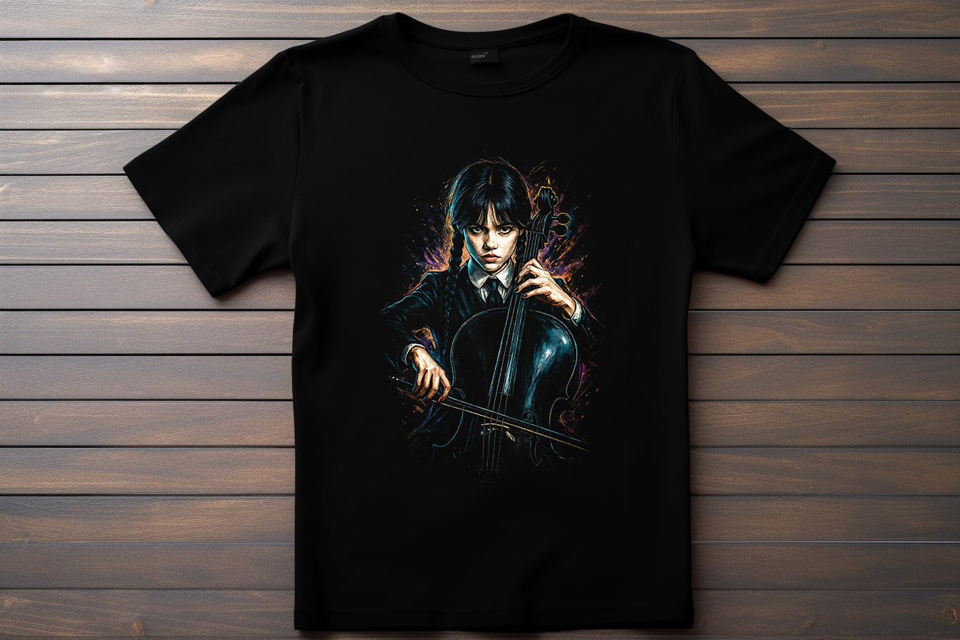 T-shirt Wednesday - Mercredi Addams Kitsune Print Studio