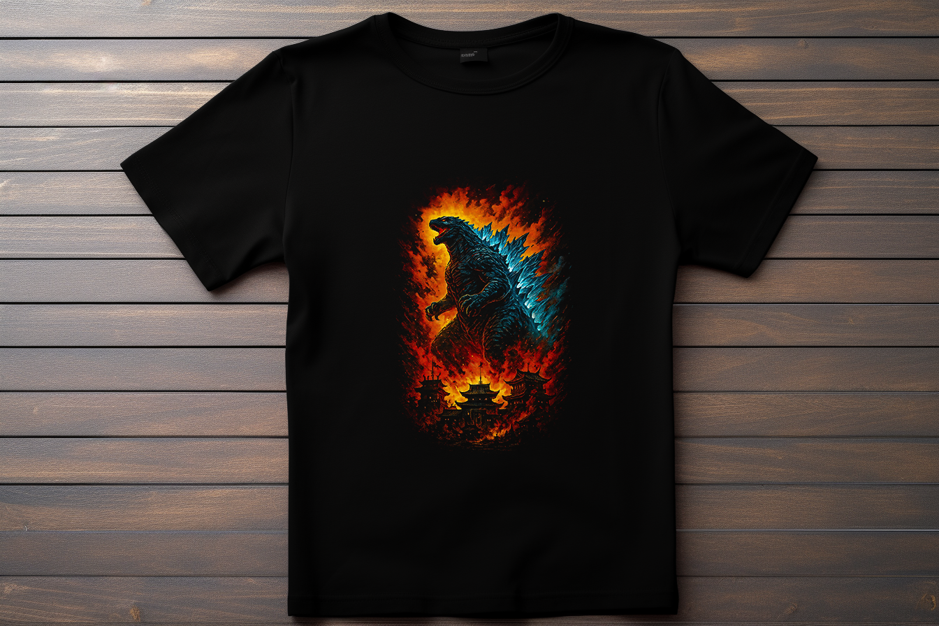 T-shirt Godzilla Kitsune Print Studio
