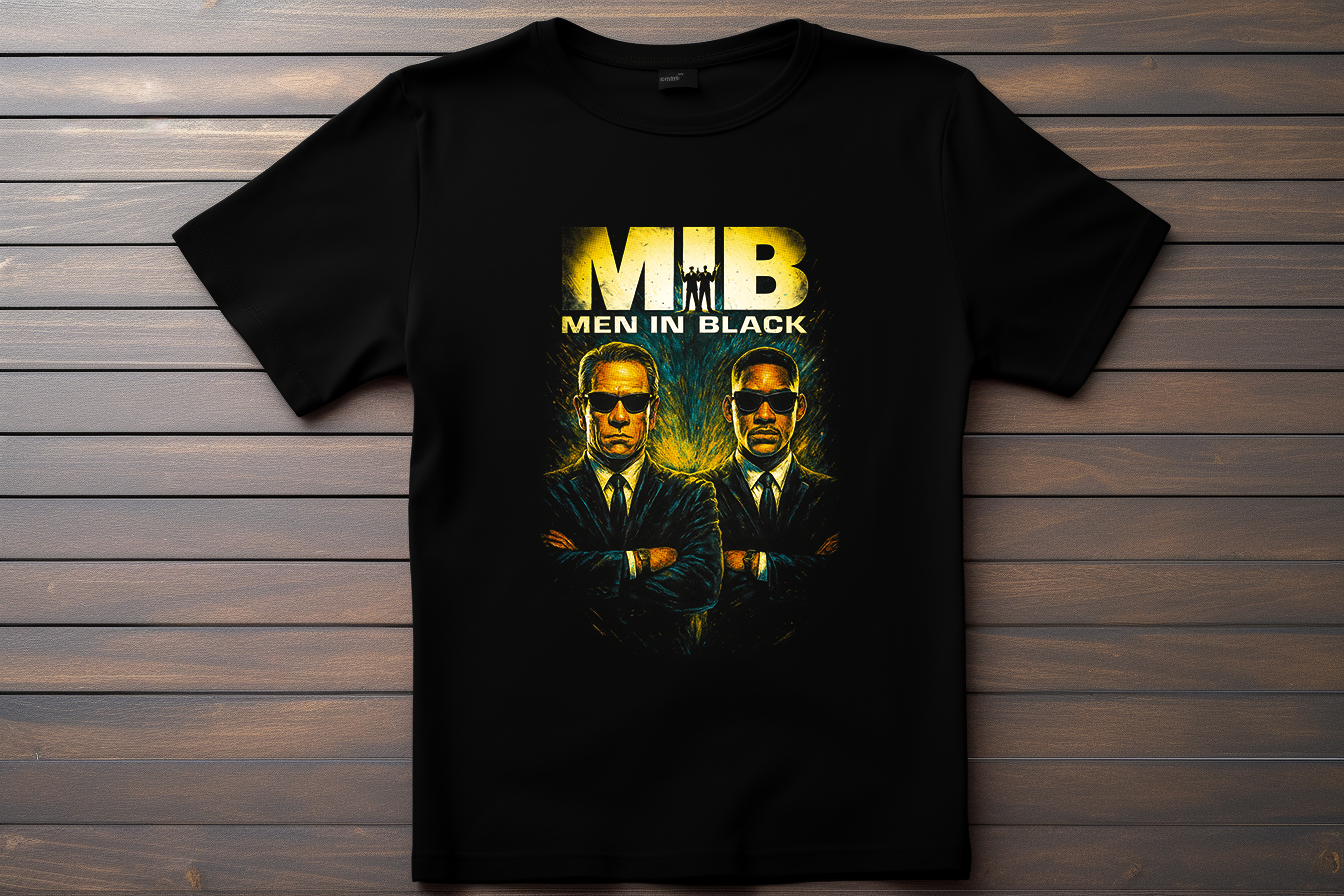 T-shirt Men In Black Kitsune Print Studio