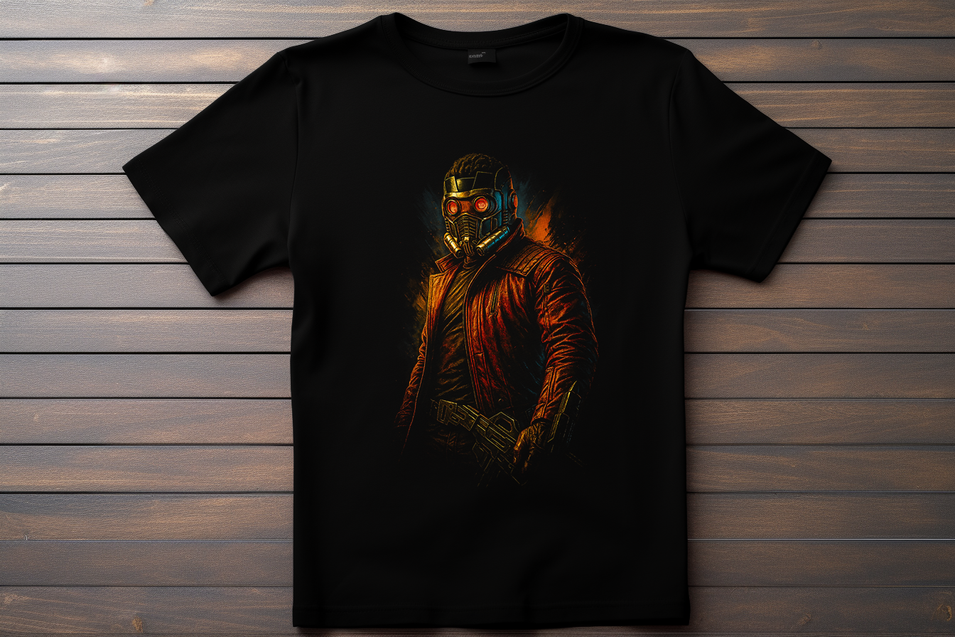 T-shirt Les Gardiens De La Galaxie - Star Lord Kitsune Print Studio