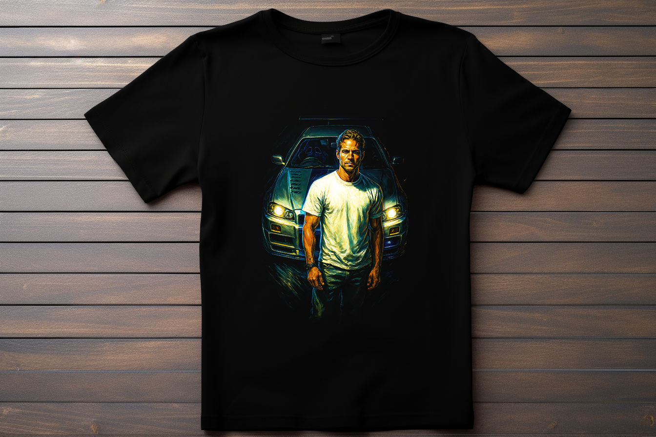 T-shirt Fast And Furious - Brian O'Conner Kitsune Print Studio