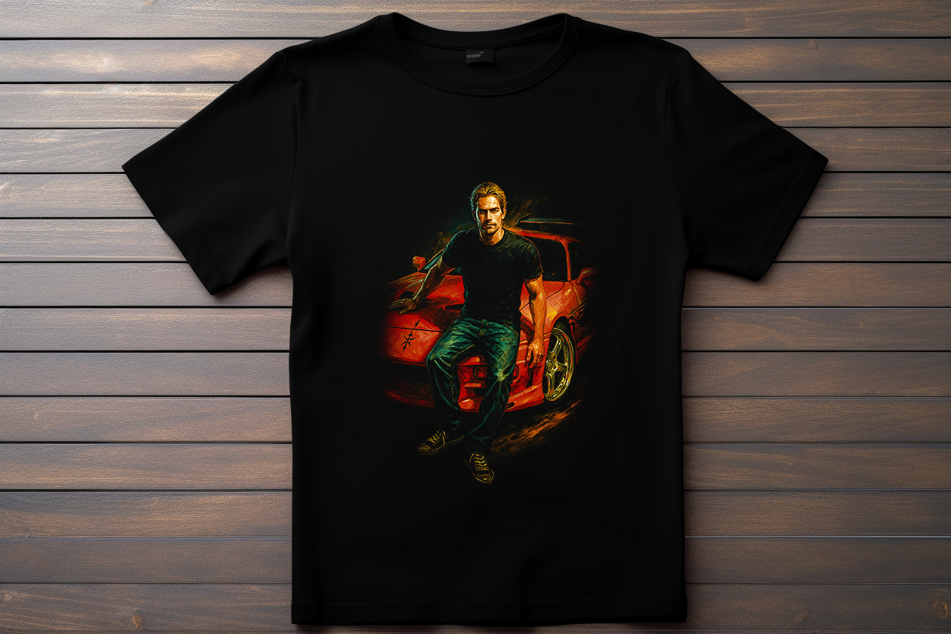 T-shirt Fast And Furious - Brian O'Conner Kitsune Print Studio