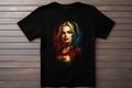 T-shirt Harley Quinn Kitsune Print Studio