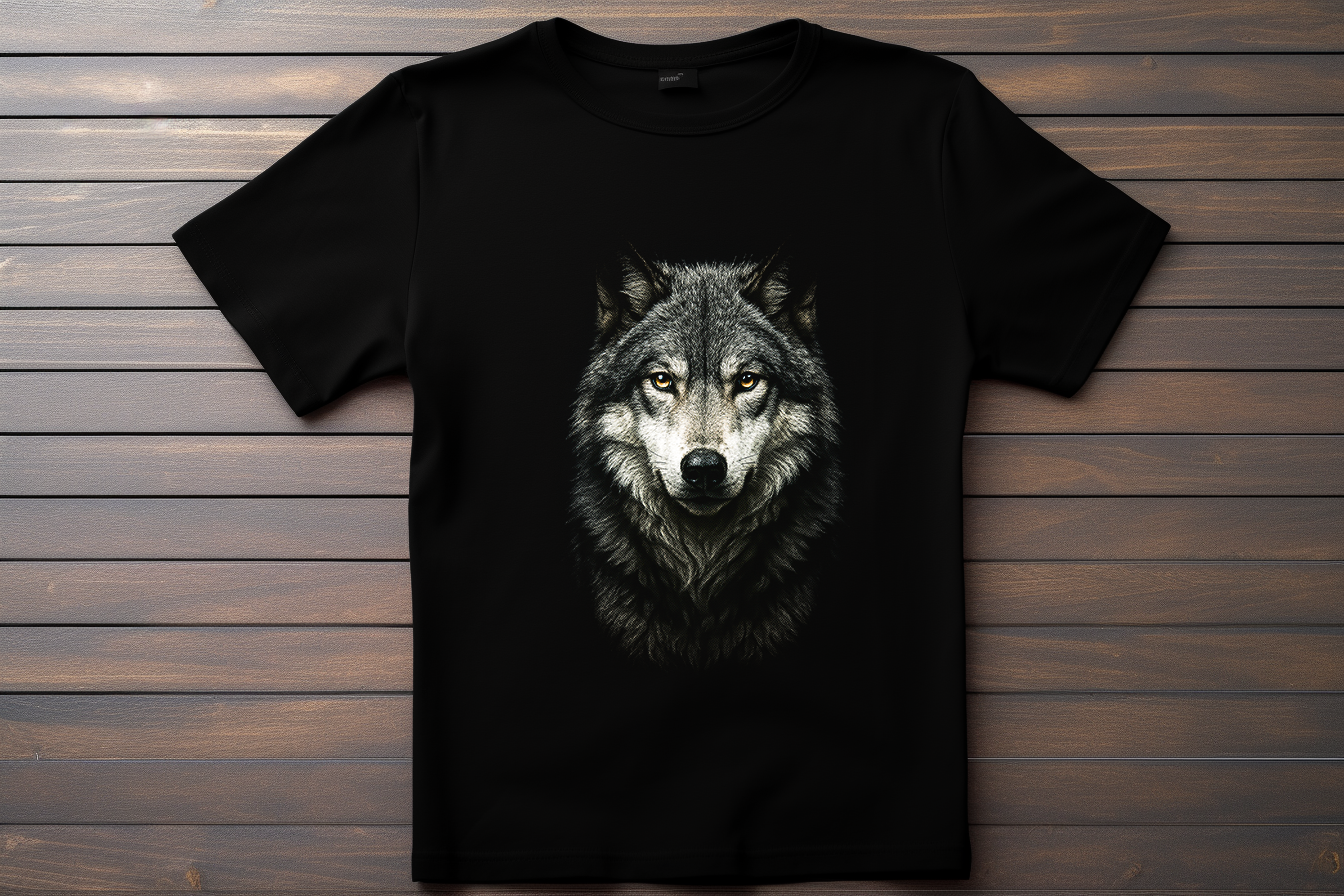 T-shirt Animal Loup Kitsune Print Studio