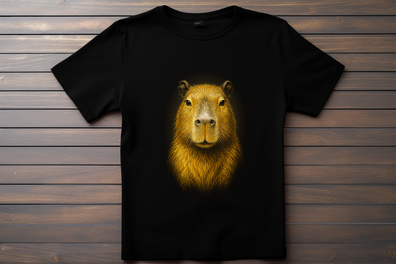 T-shirt Animal Capybara Kitsune Print Studio