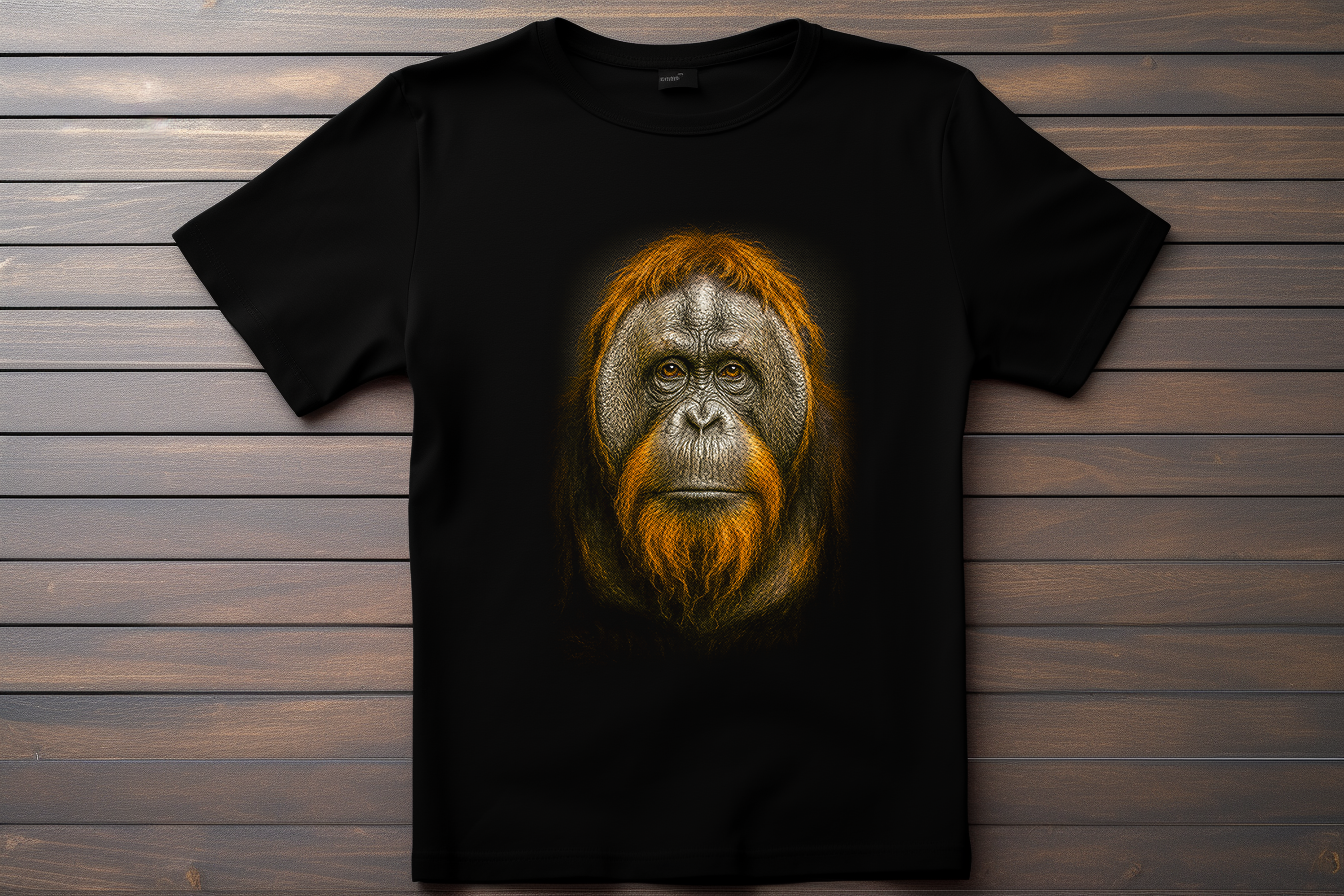 T-shirt Animal Oran-Outan Kitsune Print Studio