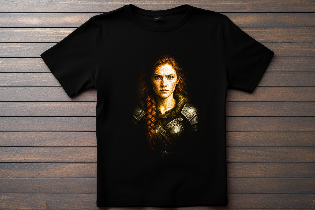 T-shirt Femme Viking Kitsune Print Studio