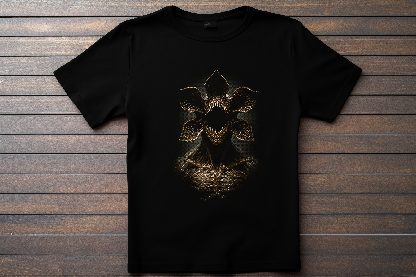 T-shirt Stranger Things - Le Demogorgon Kitsune Print Studio