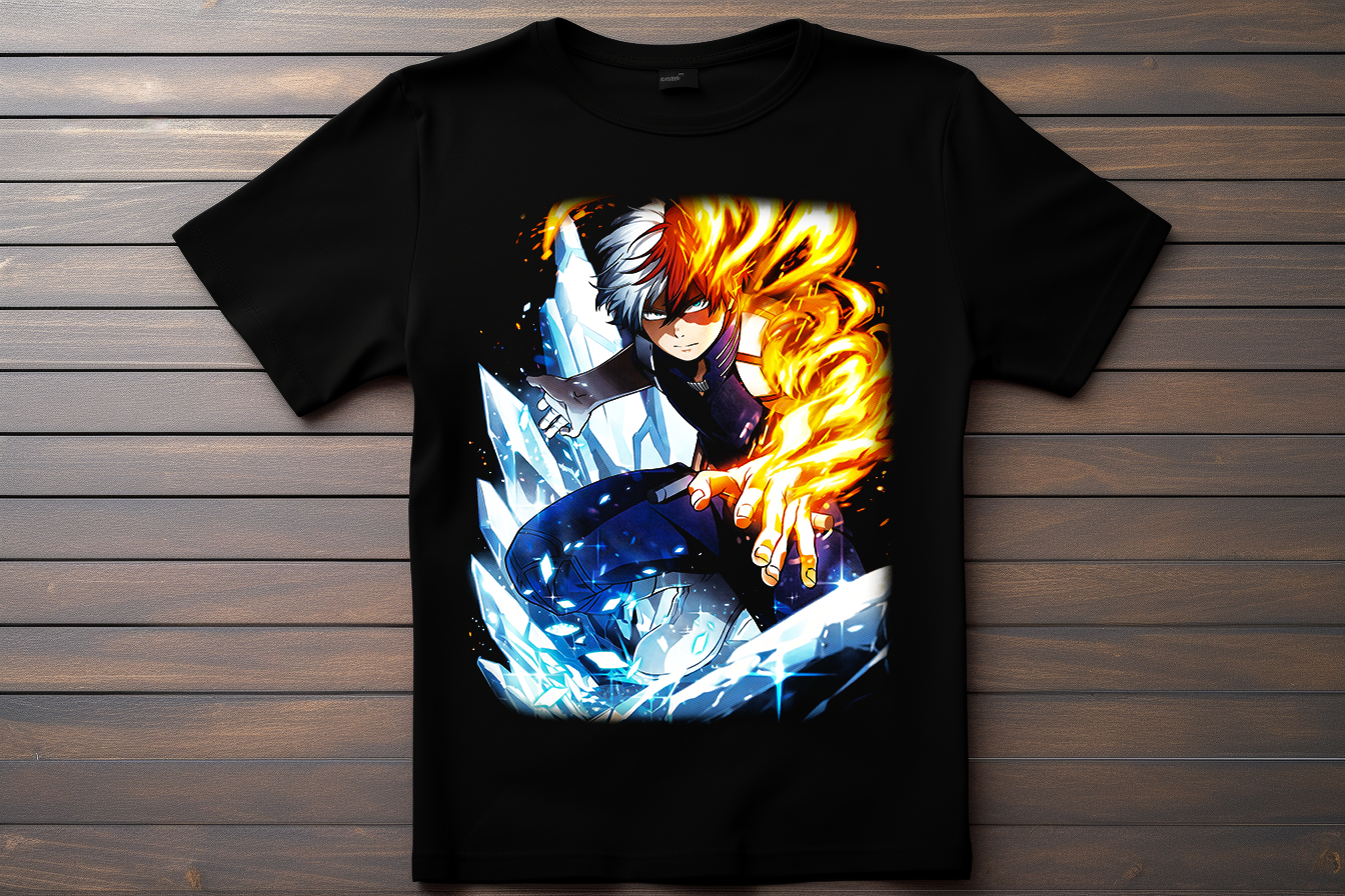 T-shirt My Hero Academia - Shoto Todoroki Kitsune Print Studio