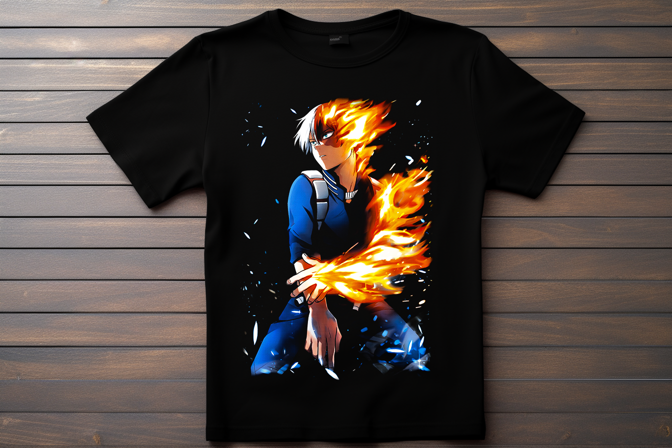 T-shirt My Hero Academia - Shoto Todoroki Kitsune Print Studio