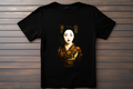 T-shirt Geisha Kitsune Print Studio