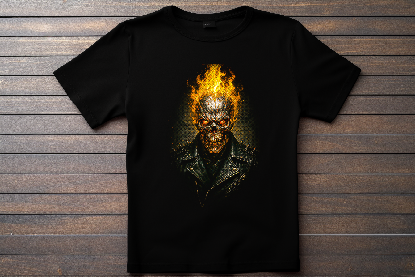 T-shirt Ghost Rider Kitsune Print Studio