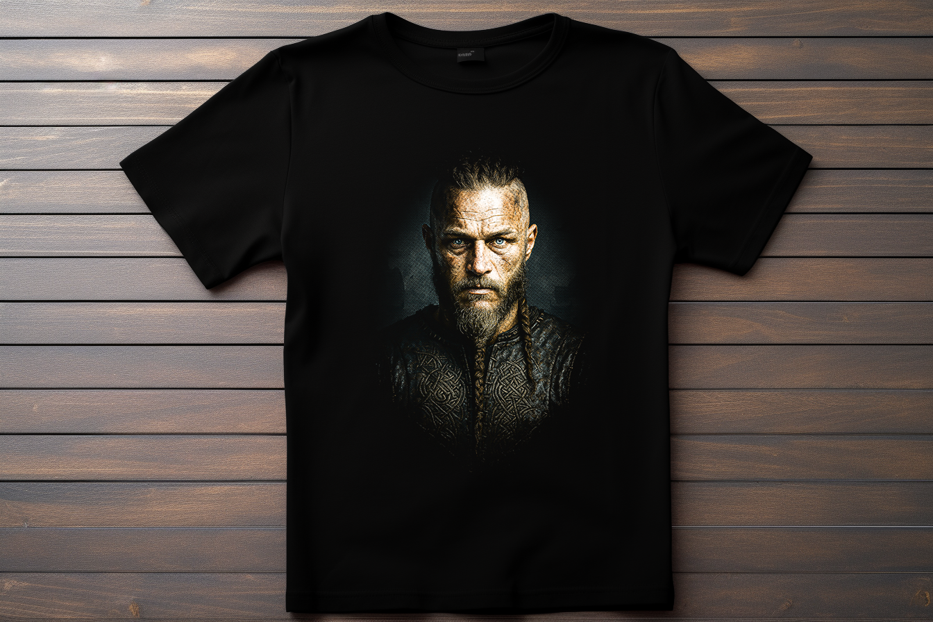 T-shirt Viking - Ragnar Lothbrok Kitsune Print Studio