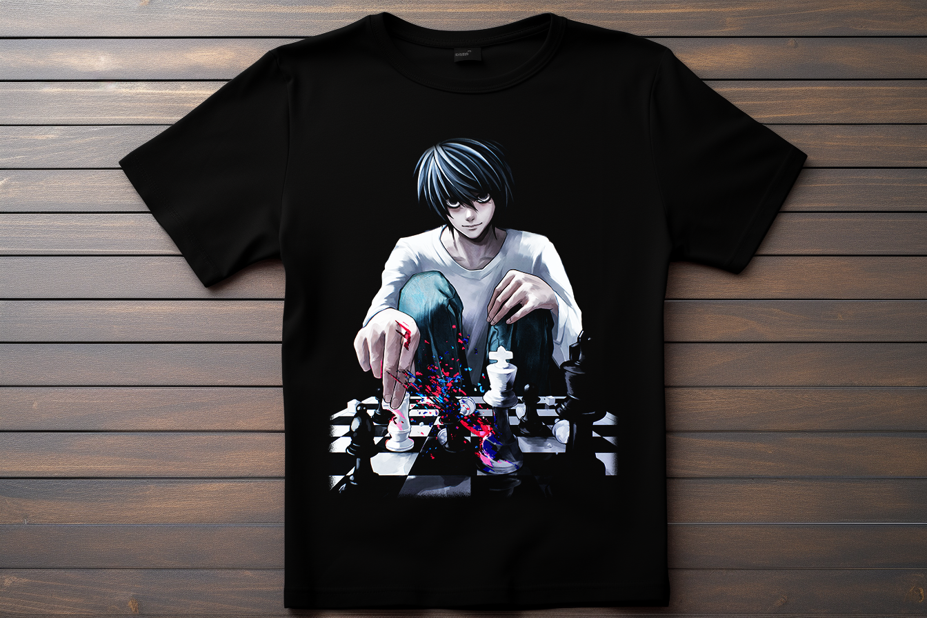 T-shirt Death Note - L Kitsune Print Studio