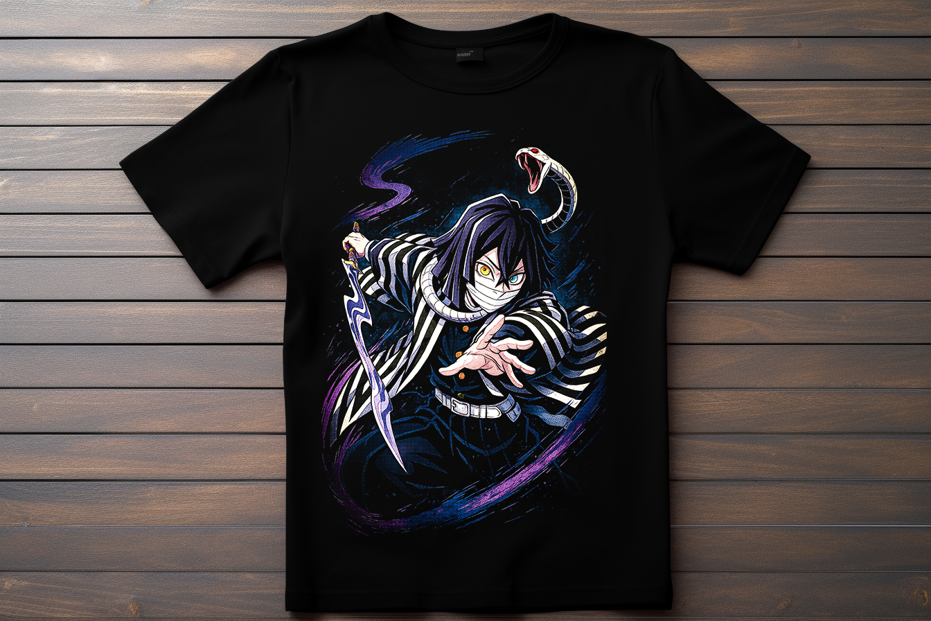 T-shirt Demon Slayer - Iguro Obanai Kitsune Print Studio