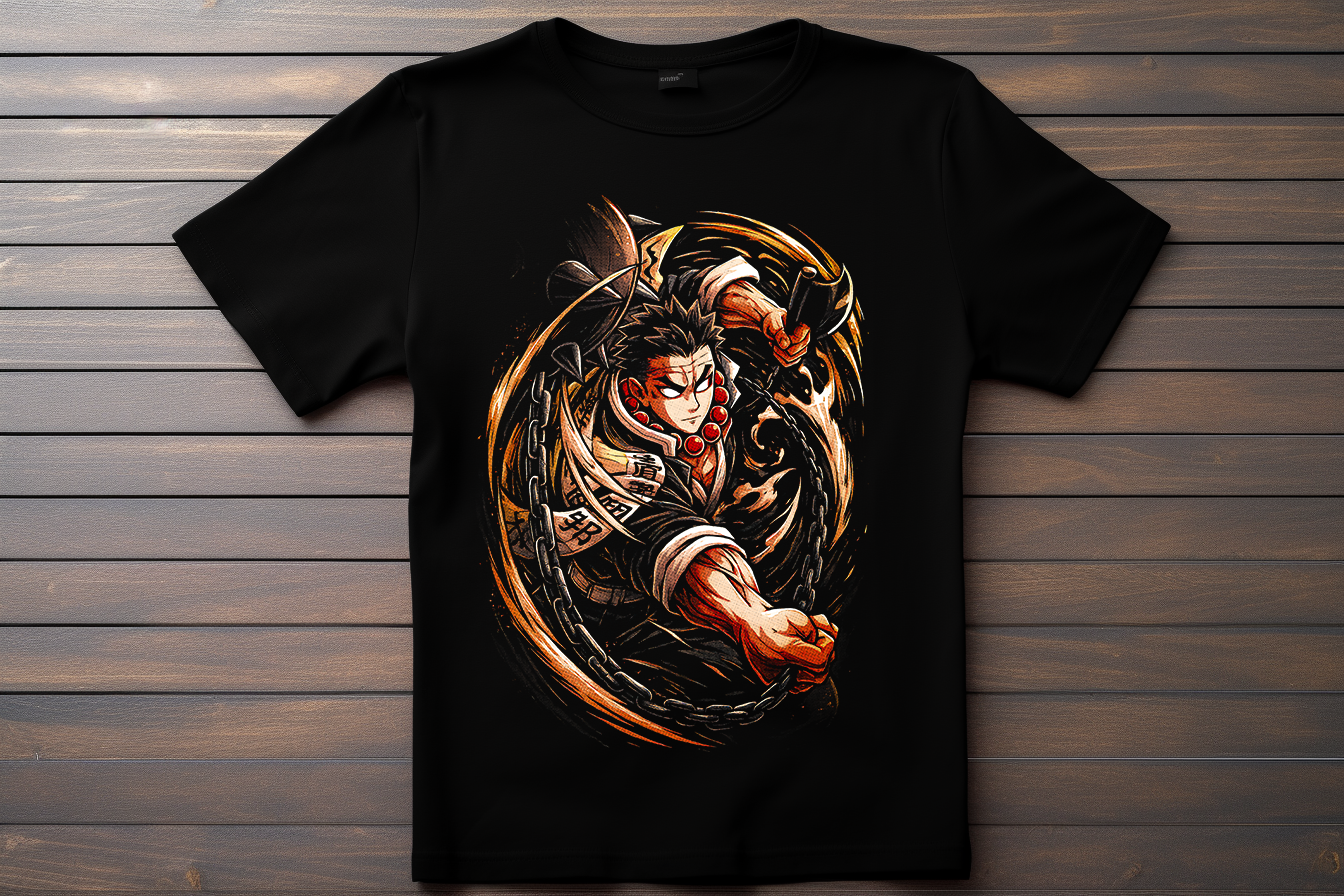 T-shirt Demon Slayer - Himejima Gyomei Kitsune Print Studio
