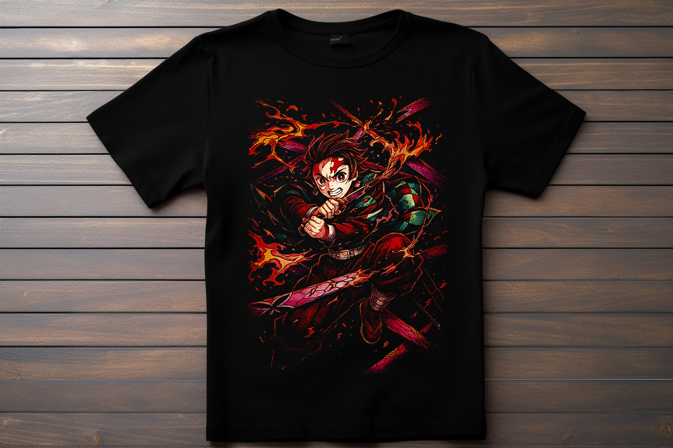 T-shirt Demon Slayer -Kamado Tanjiro Kitsune Print Studio
