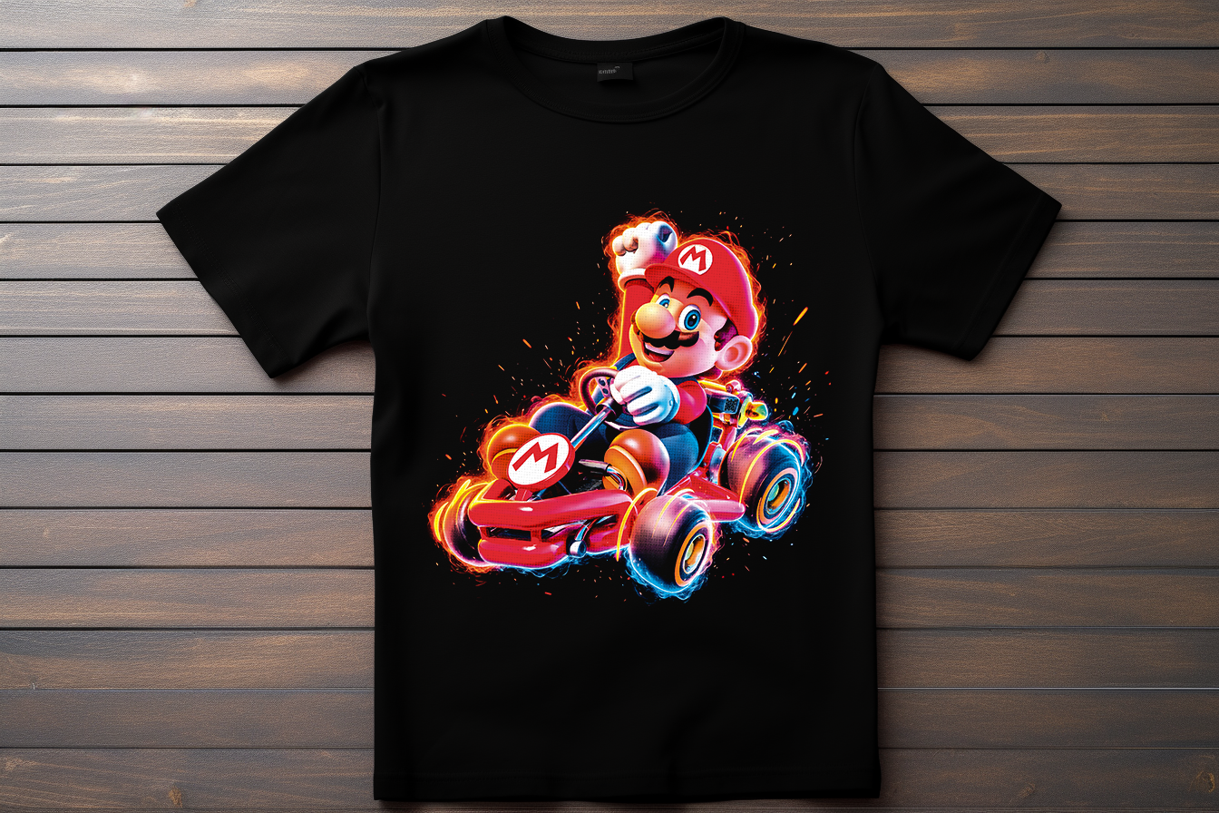 T-shirt Mario Kart - Mario Kitsune Print Studio