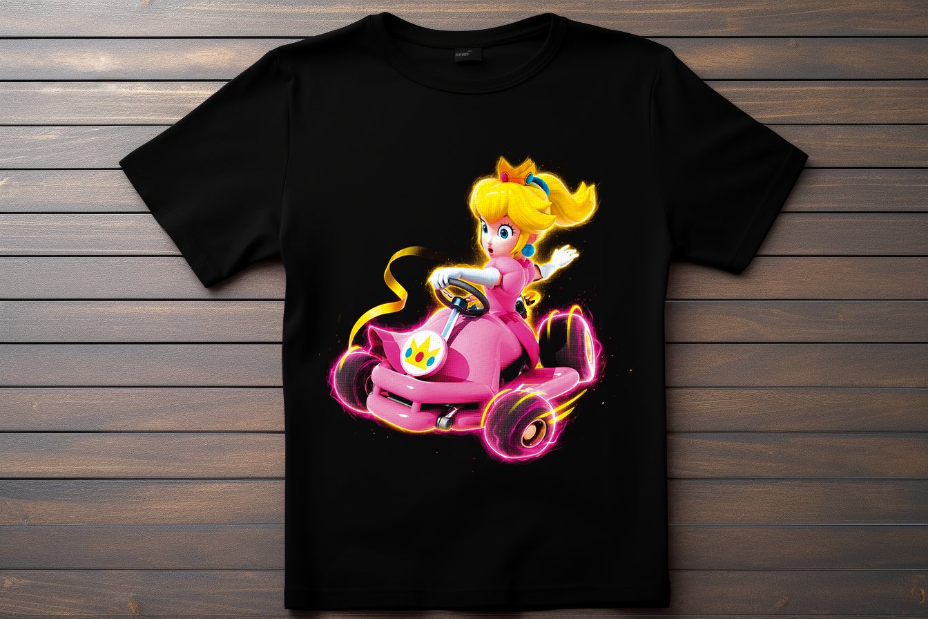 T-shirt Mario Kart - Peach Kitsune Print Studio