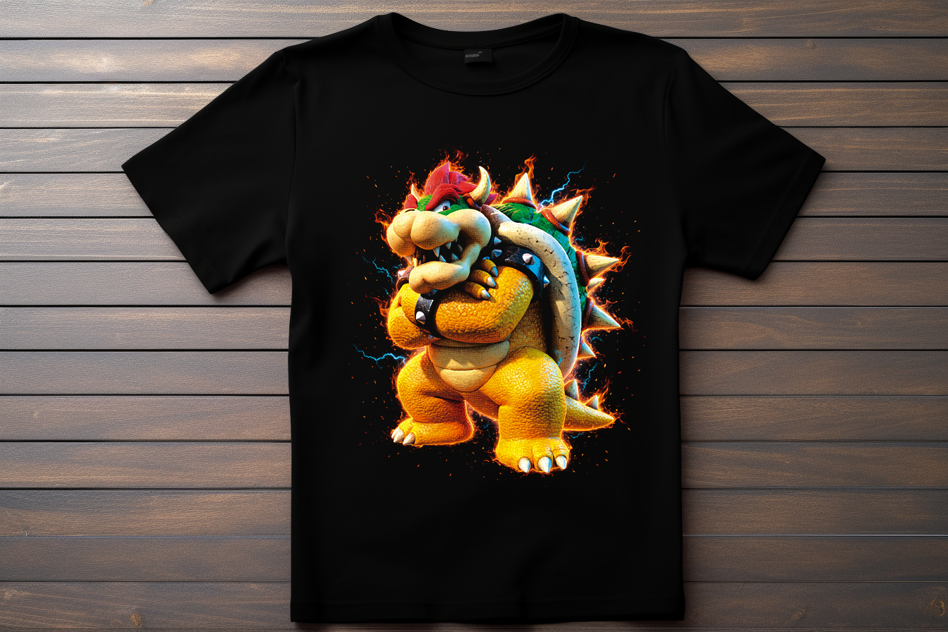 T-shirt Super Mario Bros - Bowser Kitsune Print Studio