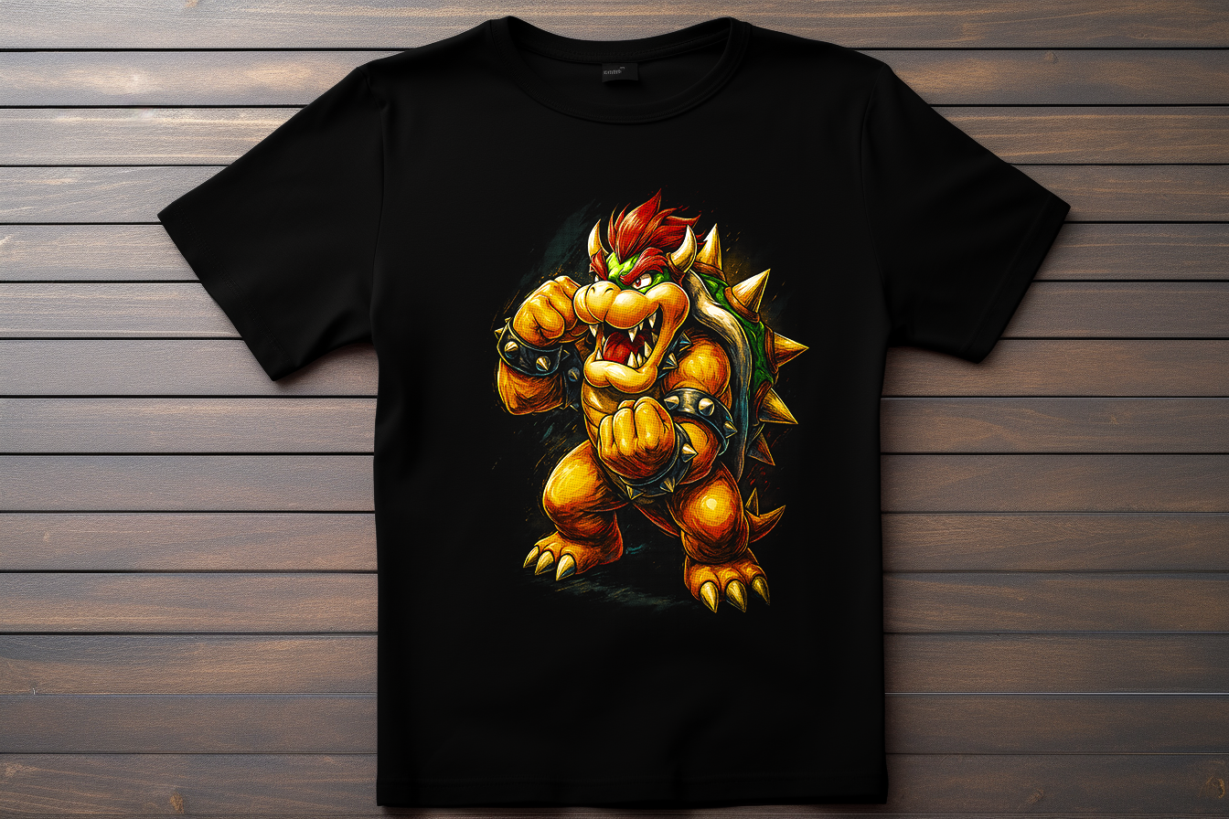 T-shirt Mario - Bowser Kitsune Print Studio