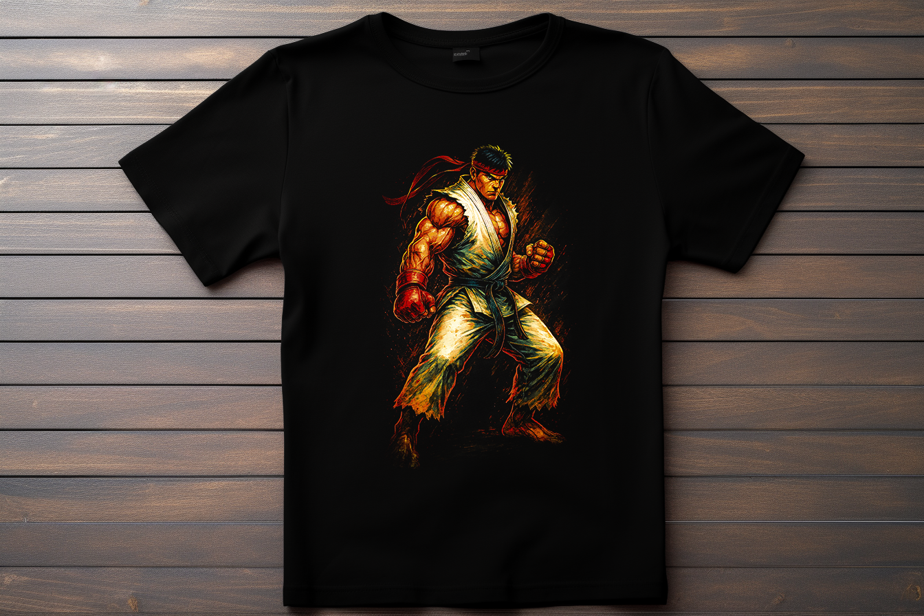 T-shirt Street Fighter - Ryu Kitsune Print Studio