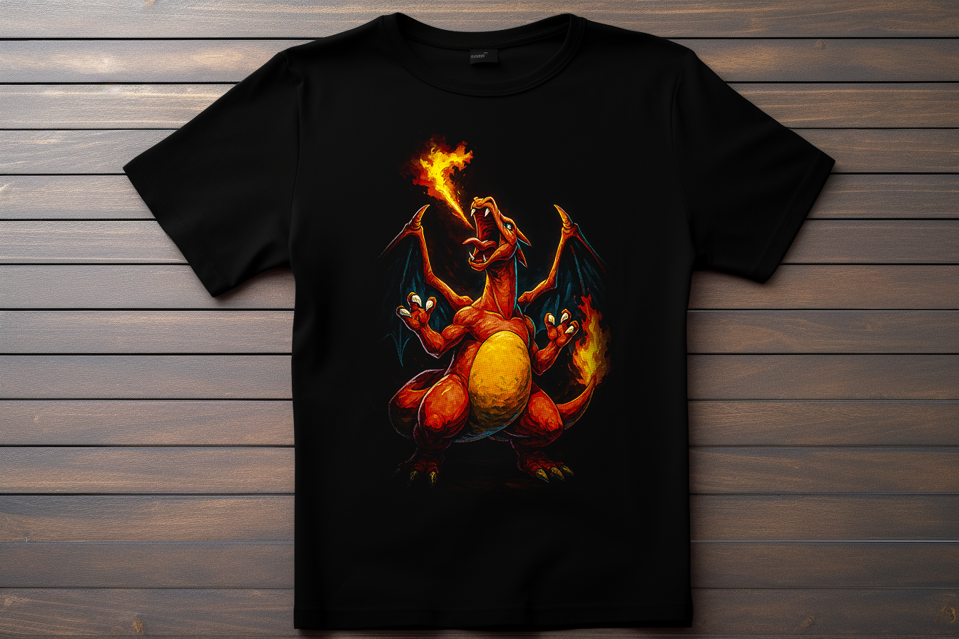 T-shirt Pokémon - Dracaufeu Kitsune Print Studio
