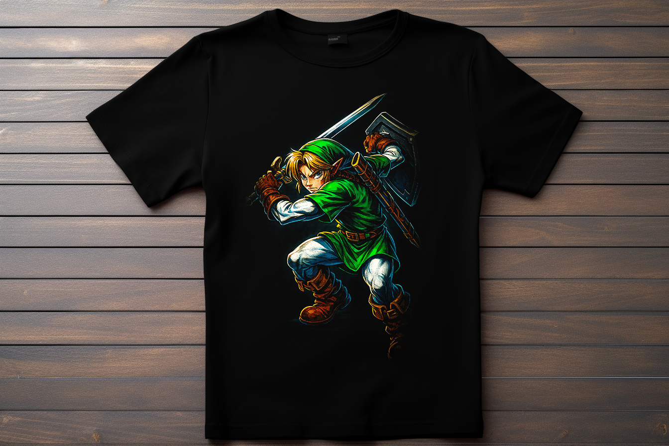 T-shirt Zelda - Link Kitsune Print Studio
