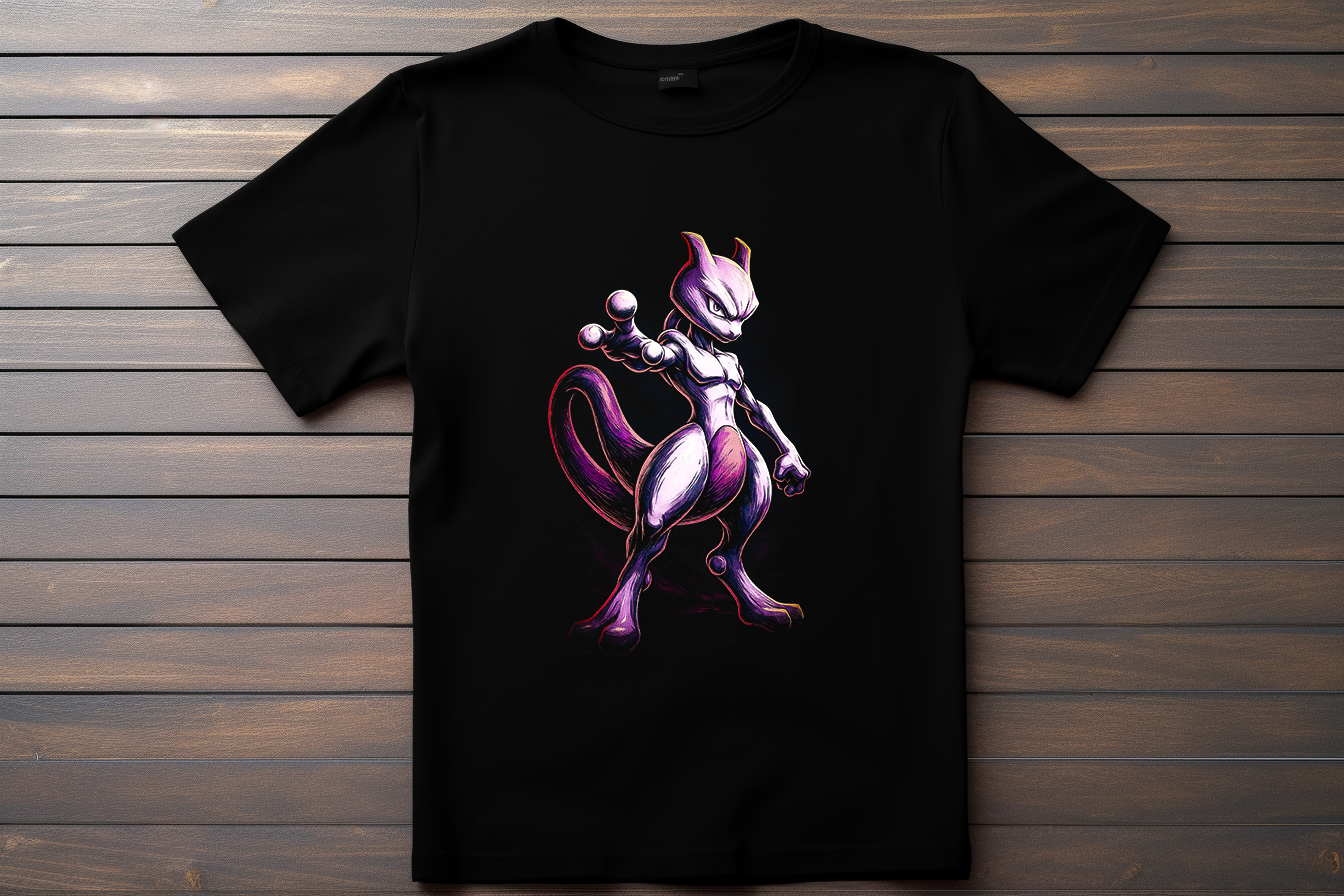 T-shirt Pokémon - Mewtwo Kitsune Print Studio