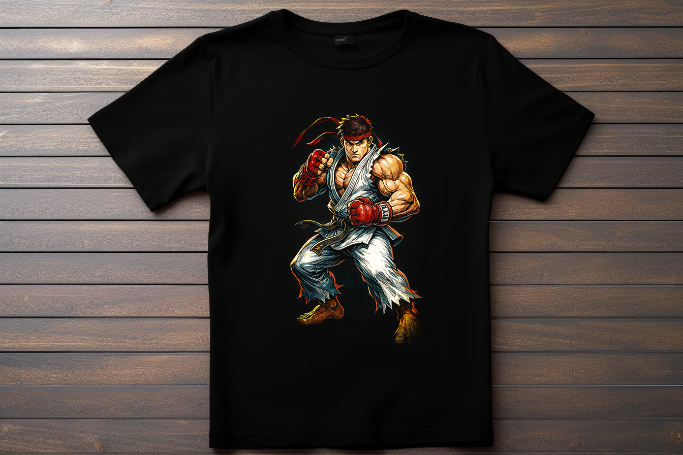 T-shirt Street Fighter - Ryu Kitsune Print Studio