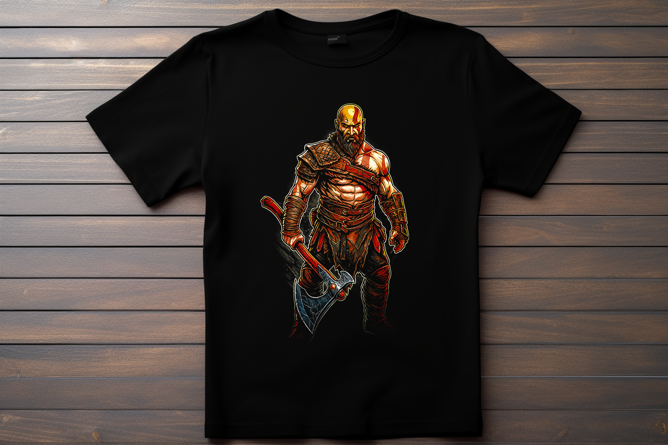 T-shirt God Of War - Kratos Kitsune Print Studio