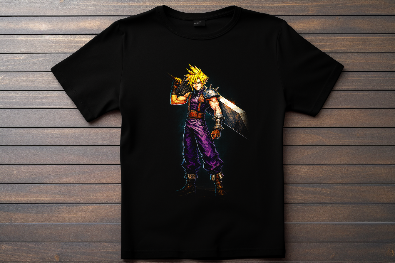 T-shirt Final Fantasy 7 - Cloud Kitsune Print Studio