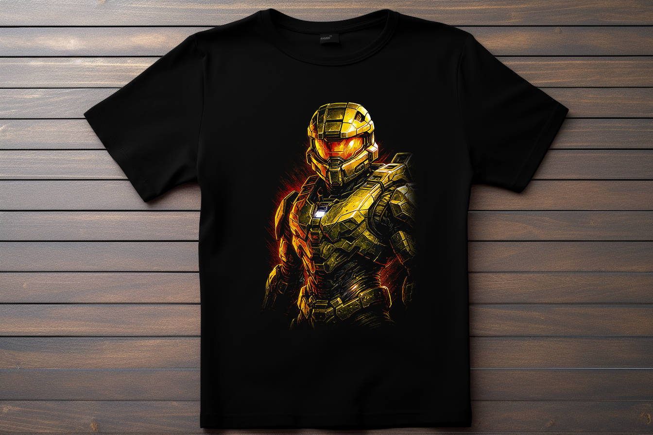 T-shirt Halo - Master Chief Kitsune Print Studio