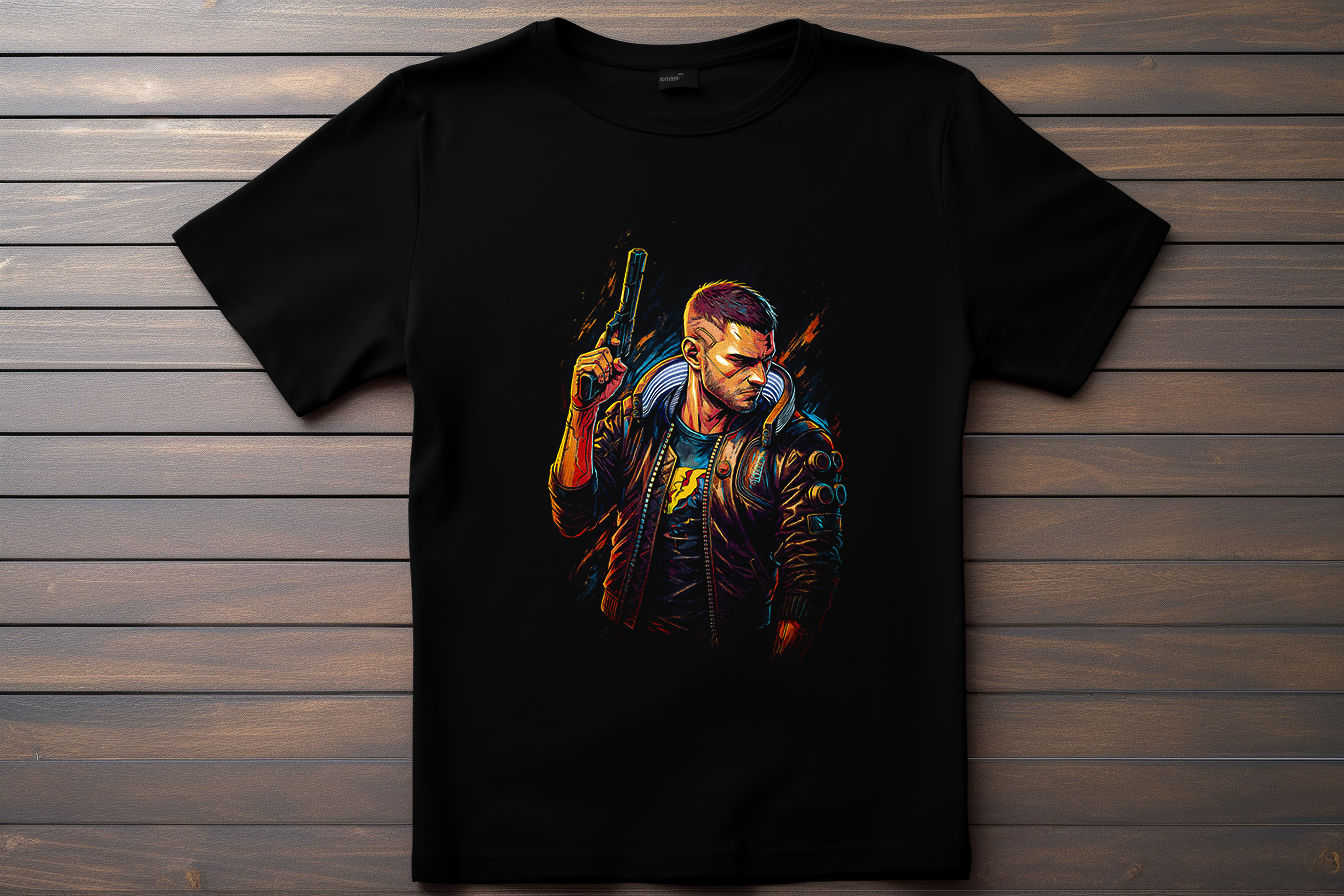 T-shirt Cyberpunk - V Kitsune Print Studio