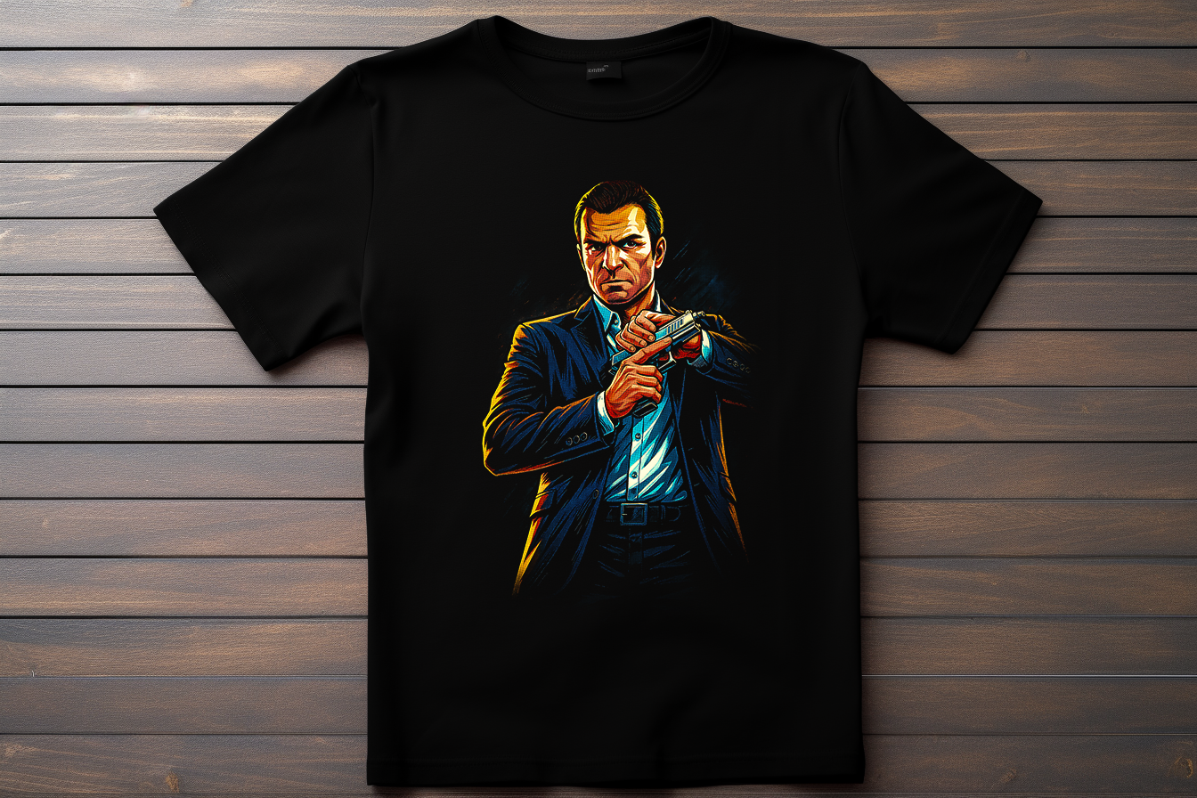 T-shirt Grand Theft Auto V - Michael De Santa Kitsune Print Studio