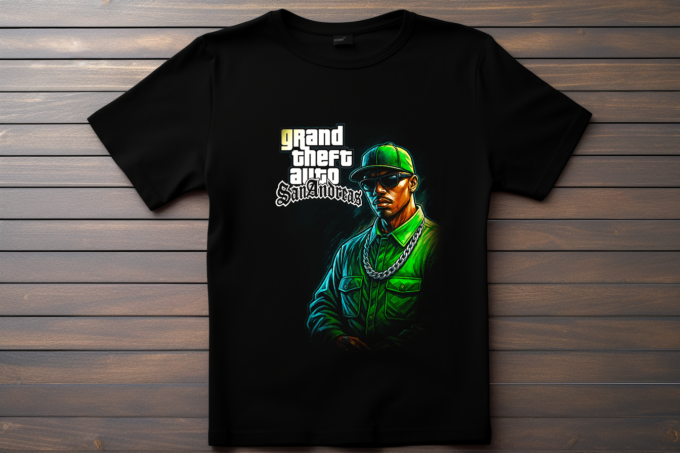 T-shirt Grand Theft Auto San Andreas - Lamar Kitsune Print Studio