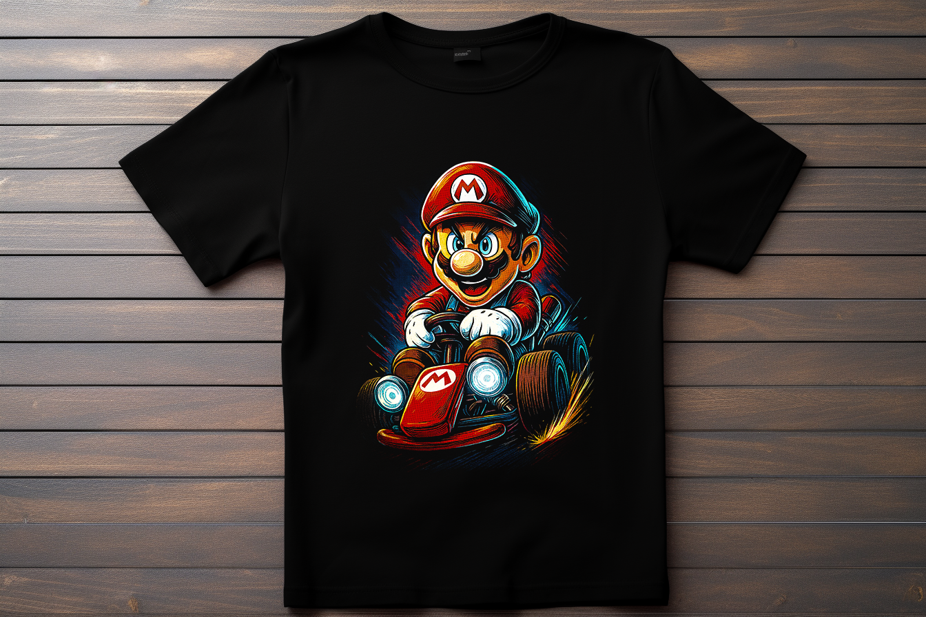 T-shirt Mario Kart - Mario Kitsune Print Studio
