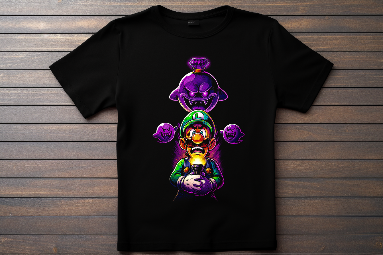 T-shirt Luigi's Mansion - Luigi Kitsune Print Studio