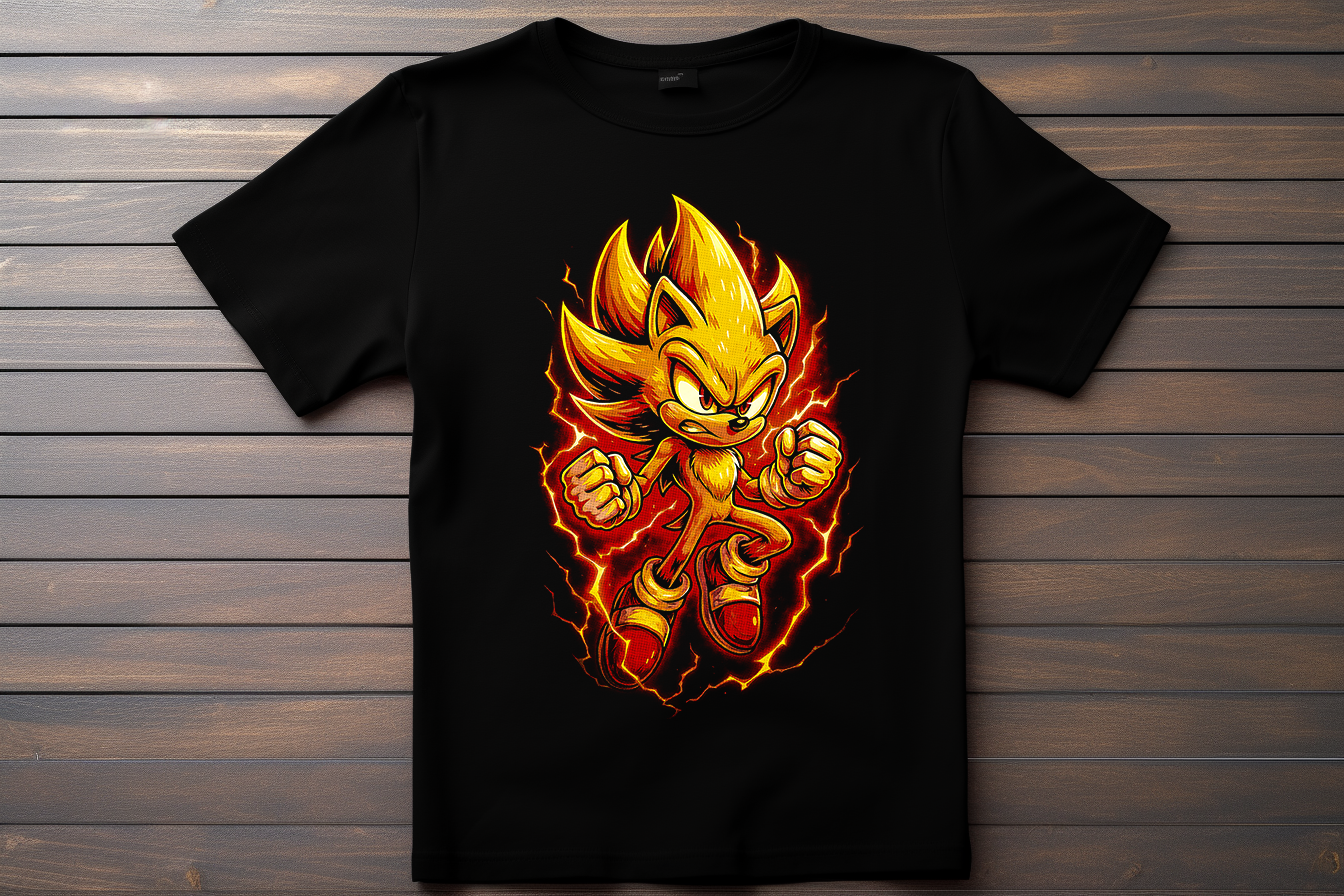 T-shirt Sonic - Super Sonic Kitsune Print Studio