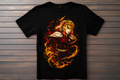 T-shirt Demon Slayer - Rengoku Kyojuro Kitsune Print Studio