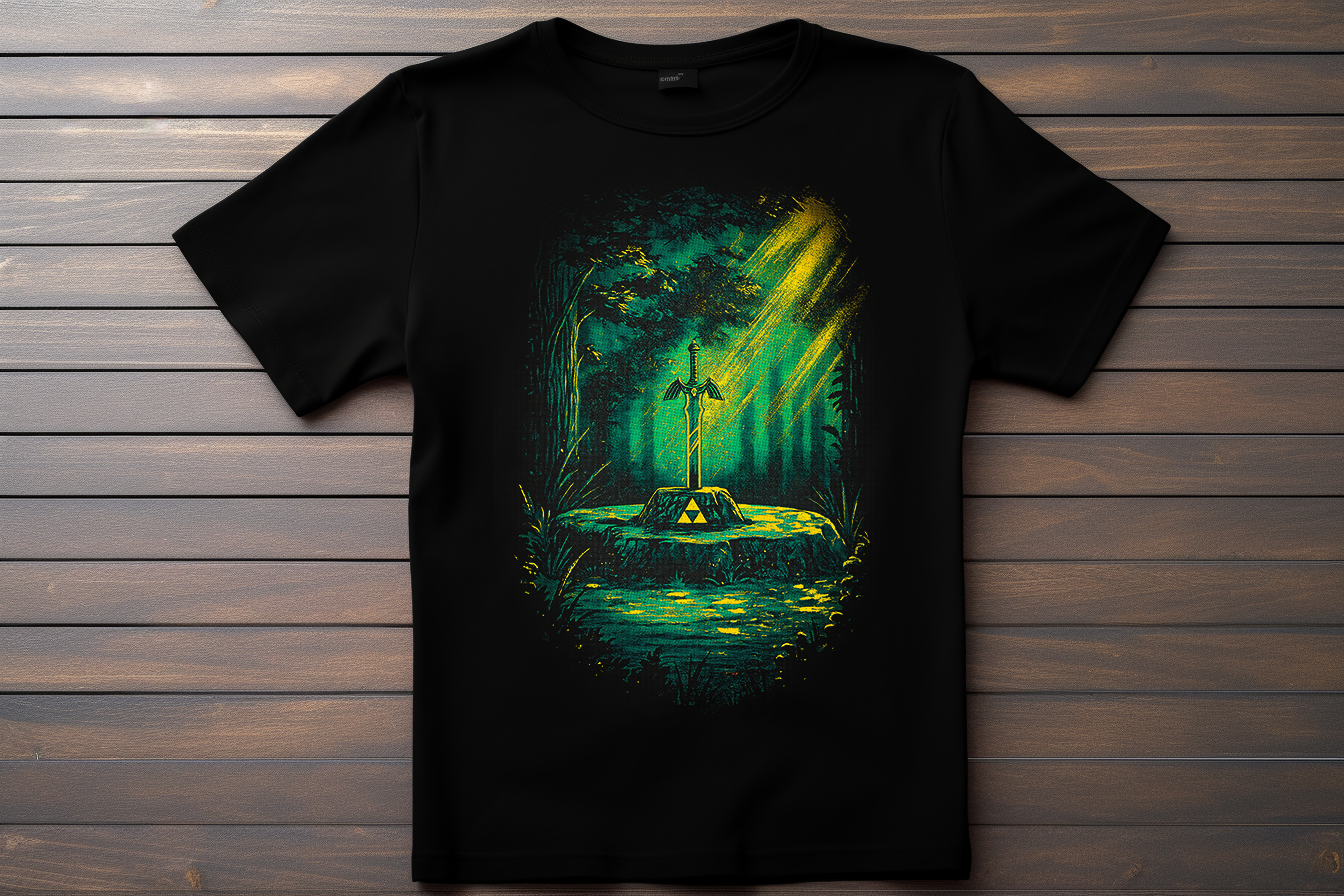 T-shirt La légende de Zelda - L'épée Légendaire Kitsune Print Studio