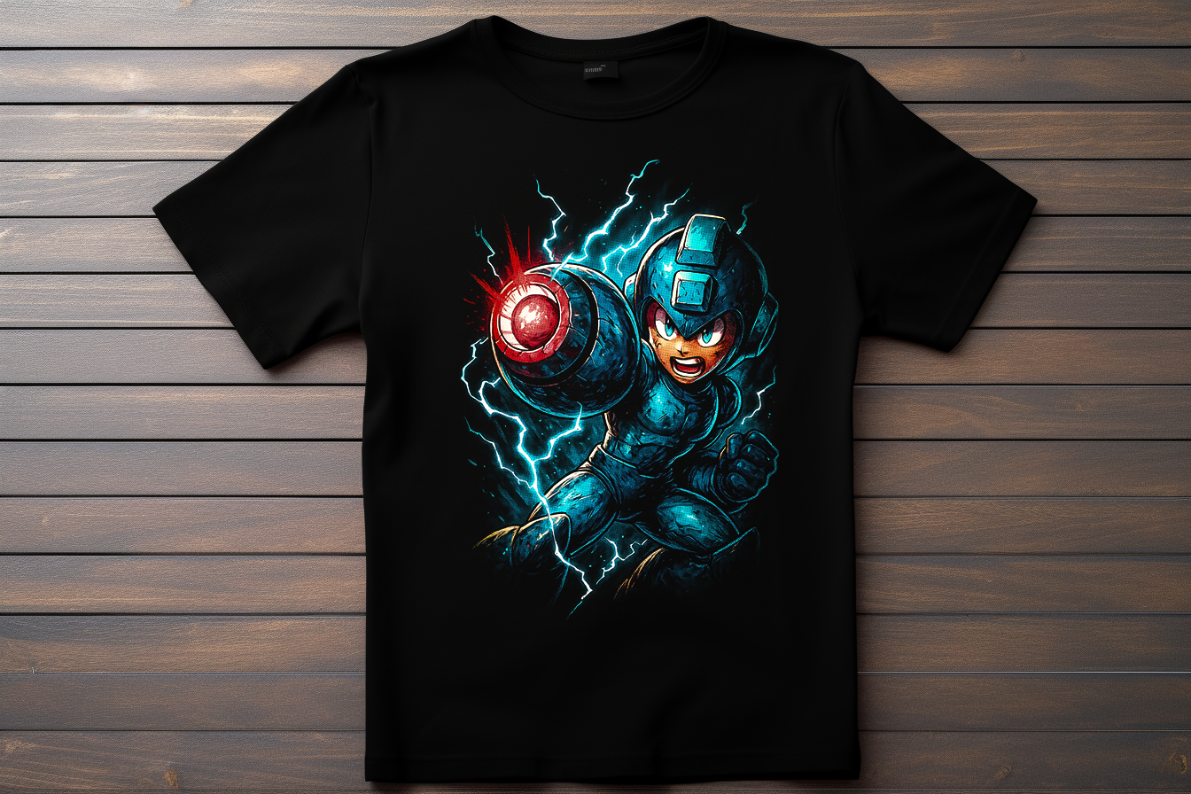 T-shirt Megaman Kitsune Print Studio