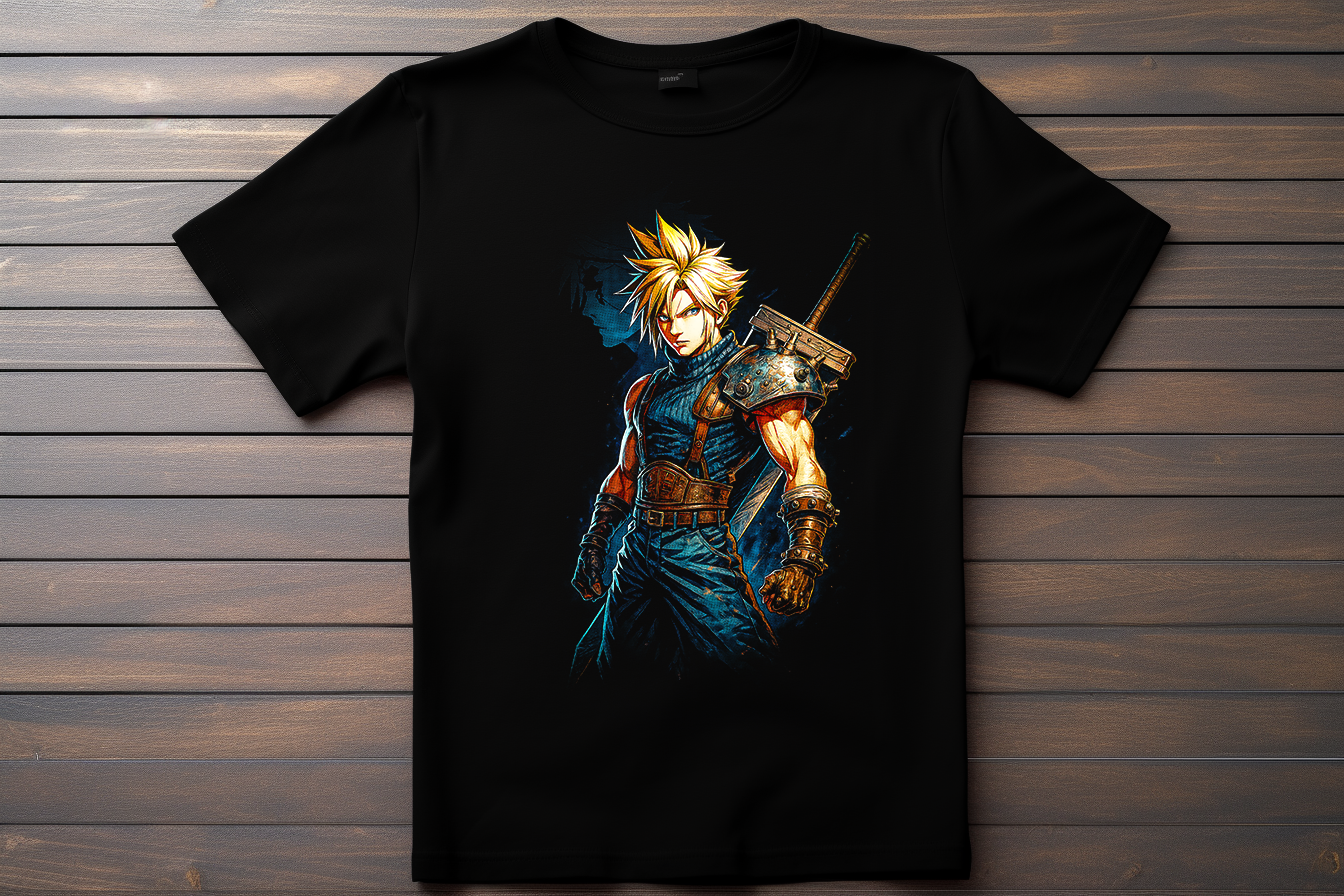 T-shirt Final Fantasy 7 - Cloud Kitsune Print Studio