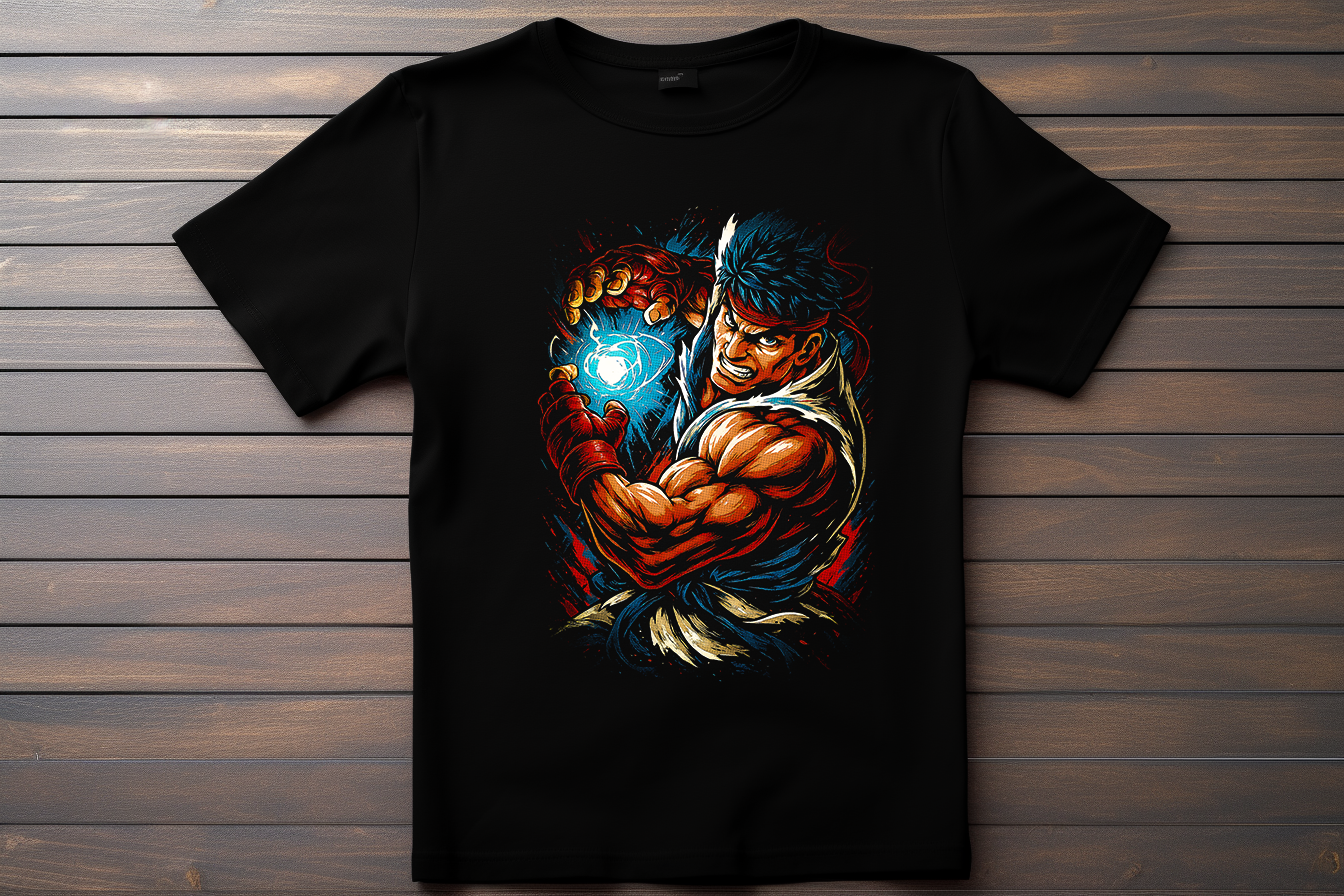 T-shirt Street Fighter - Ryu Kitsune Print Studio