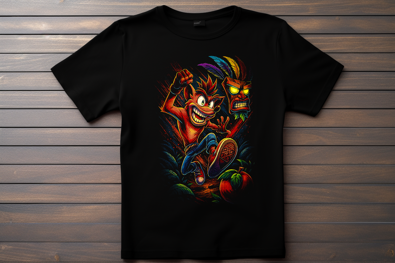 T-shirt Crash Bandicoot Kitsune Print Studio